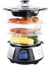 Load image into Gallery viewer, 3 Layer / Tier Stainless Steel Digital Food Steamer with Rice Cooking Bowl HF8333 - Heavenfresh
